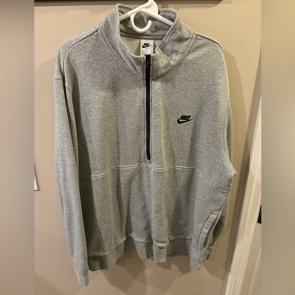 Nike Gray Half Zip Sweater